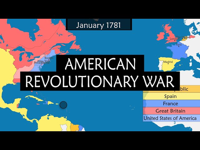 American Revolutionary War - Summary on a Map