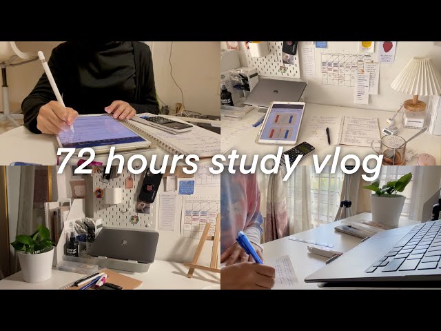 study vlog ☁️ | 72 hours productive study day, push myself to study, little talk | malaysian student