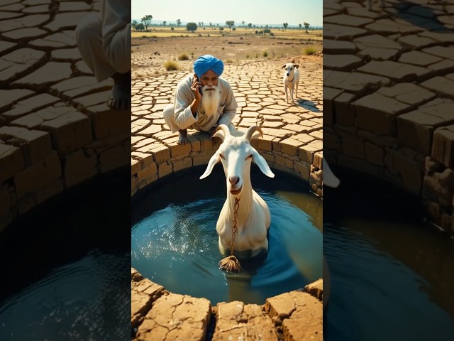 Goat in Trouble!😭 Farmer and Rescue Team to the Rescue #facts #humanity #goat #shorts