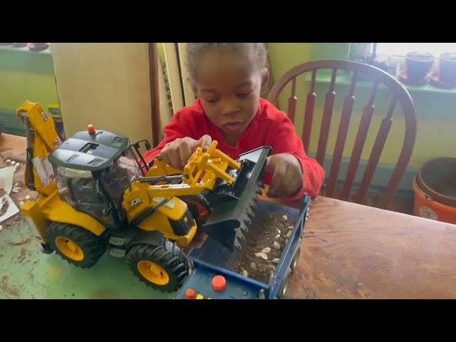 Micah's World - Let's Play (Monster Truck and Backhoe)