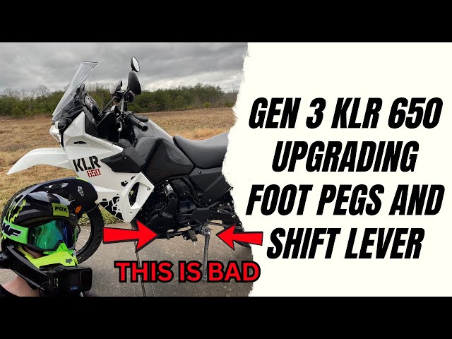 Getting the KLR 650 Ready for Off Road | Swapping Foot Pegs, Mounting Bracket, and Shift Lever