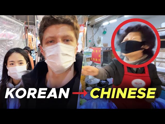 Russian Guy Switches from Fluent Chinese to Korean