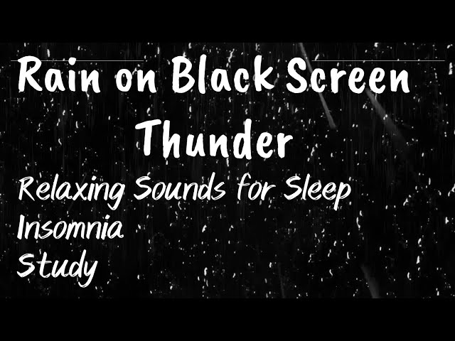 Rain Sound in Black Screen | 99% Fall Asleep Instantly | ASMR, Study and Relaxation, Meditation