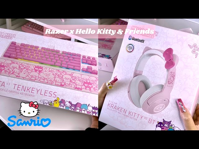 🌷 unboxing the NEW razer x hello kitty collection