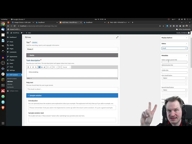 Twitch Highlight (April 10, 2022): Demo of WordPress plugin for better H5P content management