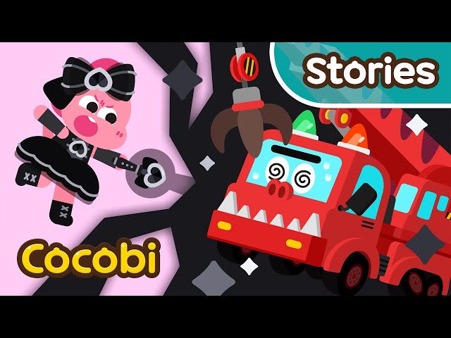 T-Rex and Crane Truck Combined! | Cocobi Pink vs Black EP08 | Kids Cartoon | Cocobi