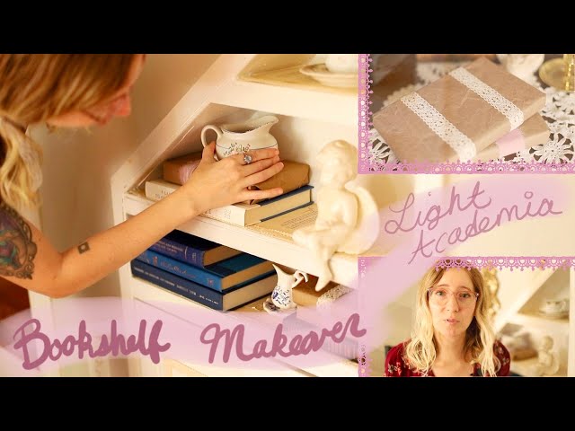 🕯🌷Let's Give My Bookshelf an Easy Victorian-Light Academia Makeover!📖 Cozy Thrifting Decor Video 🌼