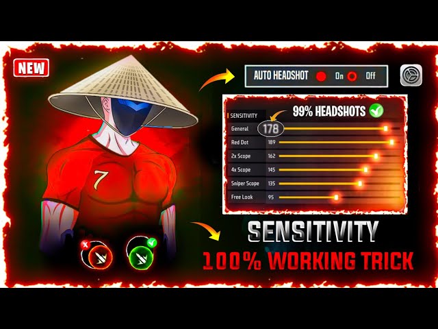 All Gun Headshot Sensitivity Setting After New OB47 Update | Free Fire Max Auto Headshot Sensitivity