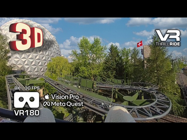 8K 3D VR180 - Soaring Through the Swiss Alps: A Wild Matterhorn Blitz epic VR Roller Coaster Ride