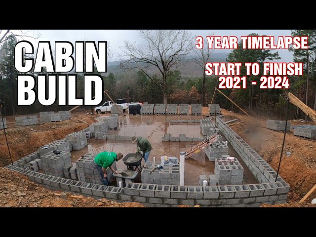 TIMELAPSE Cabin Build| Transform RAW LAND To A Beautiful HOME |Start To Finish 2024 Year In Review