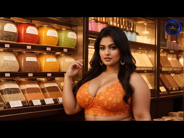 [4K] AI Imagix Lookbook - A Fashionable Stroll Through Vibrant Spice Markets 🧡👗