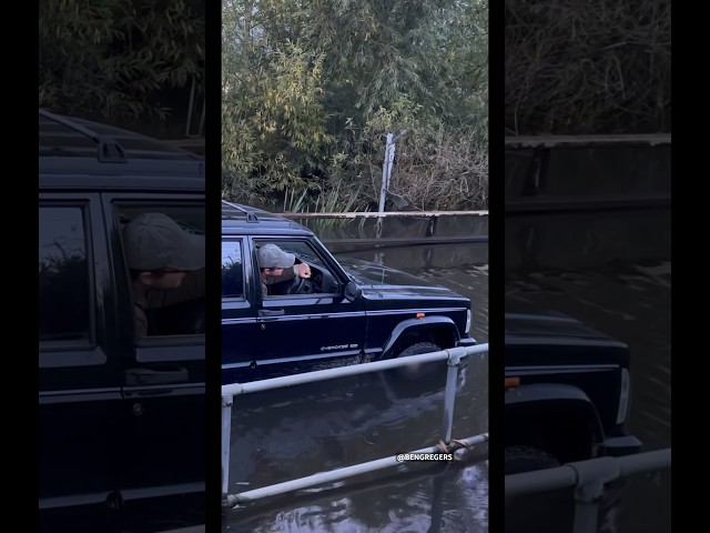 He Was Very Worried…😅 #JEEP #slowandsteady #Essex #FordCrossing #HotBrakes #UK #Wading #Foryou