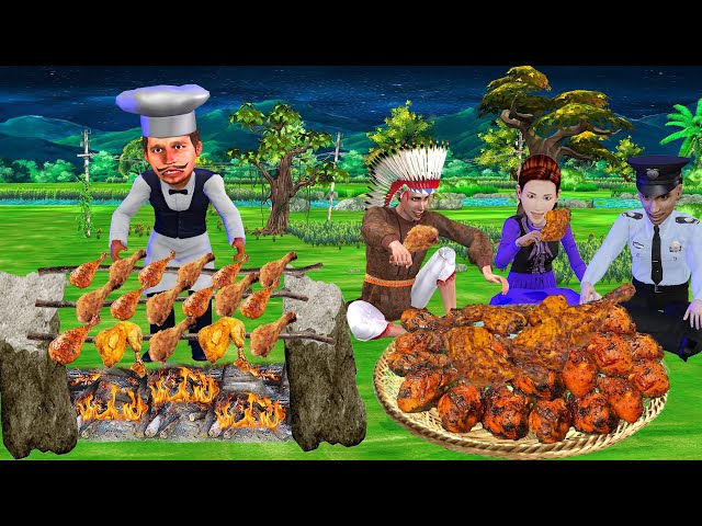 Star Hotel Chef Survival Chicken Cooking Challenge Outdoor Hindi Kahaniya Moral Stories Comedy Video