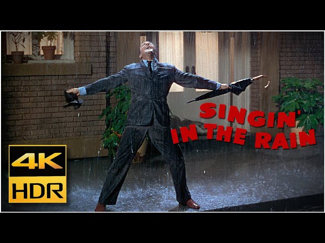 Singin' In The Rain Scene 4K HDR - Gene Kelly