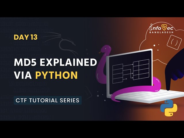 [Bangla] Beginner To Advance CTF #DAY​-13 -MD5 Algorithm | Solve MD5 Hash Via Python |