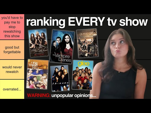 ranking EVERY tv show i've ever watched