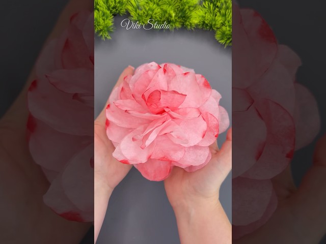 How to make Easy Tissue Paper Flowers  DIY Paper Craft #shorts