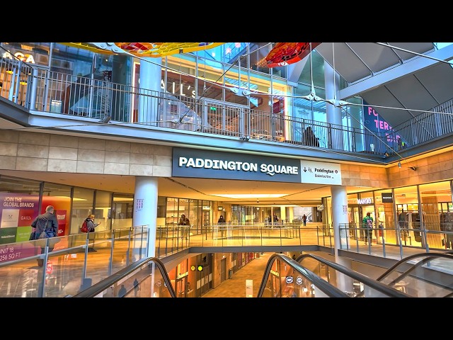 Wet & Windy London Walk 2025 ☔️ Newly Opened Paddington Square from Bond Street Station | 4K HDR