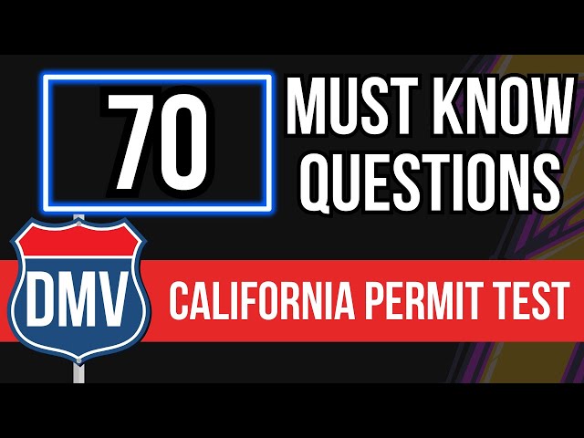 California DMV Permit Test 2024 (70 Difficult Questions)