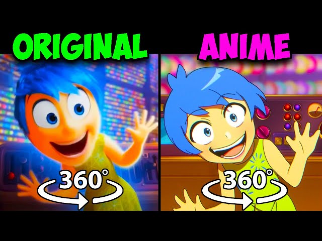 360º VR Inside Out 2 Original vs Anime | Inside Out 2 Animation in Cinema