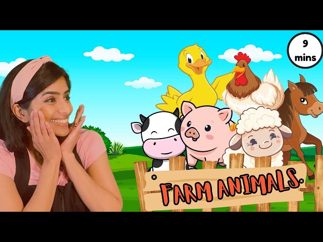 Learn Farm Animals for Babies & Toddlers | Animal sounds |  Nursery Rhymes | Malayalam & English |