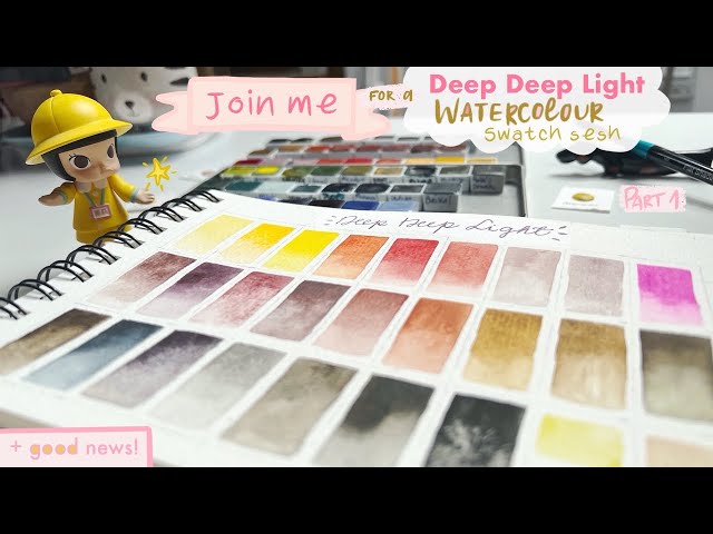 Swatching the whole Deep Deep Light Watercolour Collection | Part 1