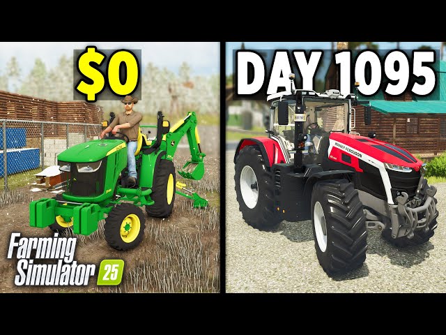 Starting with 0$, i spent 2 years on an empty map! Farming Simulator 25