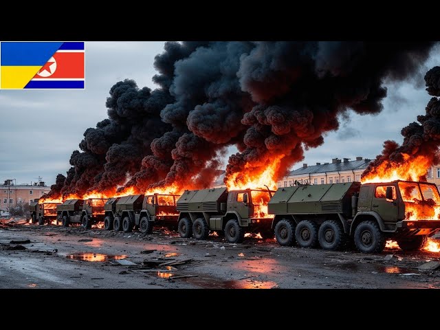 2 MINUTES AGO! Column with THOUSANDS of North Korean Elite Soldiers BLOWN by Ukrainian UAV in Russia