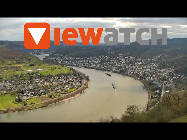 Livecam Gedeonseck / Boppard, Filsen und Rheinschleife Bopparder Hamm / Mittelrheintal