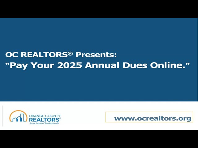 Pay Your 2025 Annual Dues Online