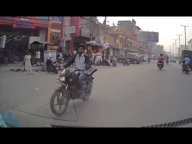 Wrong Side Driving without any Rules Dashcam Video - A Near Miss Accident