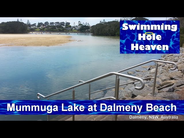 The Swimming Steps at Mummuga Lake Outlet at Dalmeny Beach