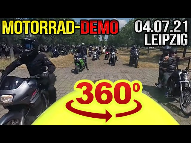 360° | Motorrad Demo in Leipzig 04.07.21 - Komplette Fahrt