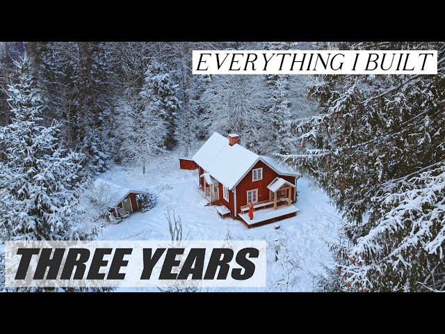 THREE YEARS Transforming a cheap cottage in the Swedish woods alone