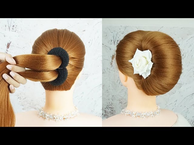 Beautiful French Bun Hairstyle Trick | Party Wear Hairstyle Bun