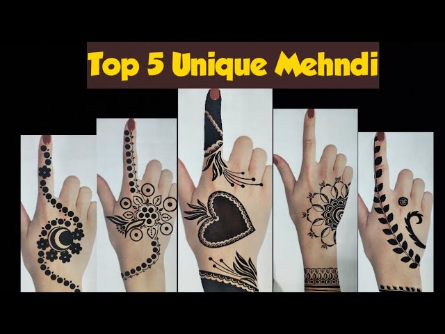 Simple Mehndi Back Hand Creative Henna Mehndi Design by Unique Mehndi