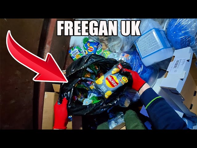 UK FREEGAN FINDS FREE FOOD FROM UK RETAILERS BY DUMPSTER DIVING