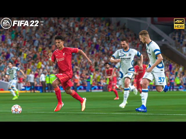 FIFA 22 - Liverpool Vs Inter Ft. Luis Díaz, Mane, Salah, | UEFA Champions League | 4K Gameplay