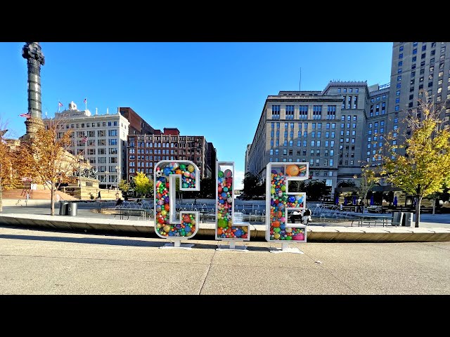 Life in CLEVELAND, OHIO 🇺🇸 - 4K UHD Walking tour of Cleveland Downtown