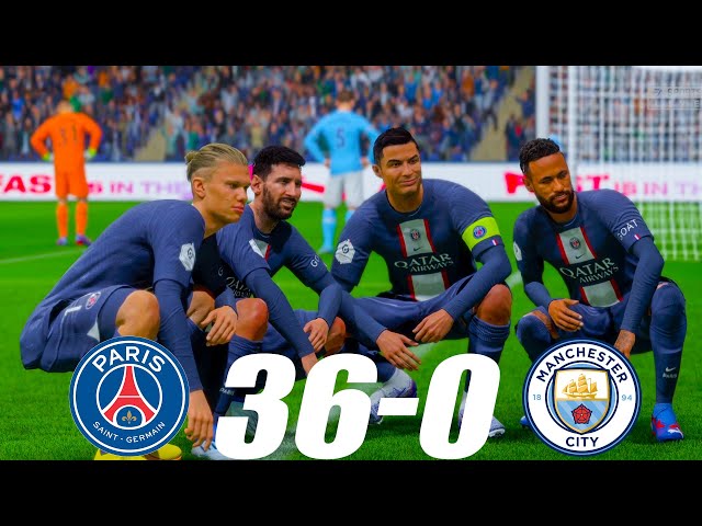 FIFA 23 - MESSI, RONALDO, MBAPPE, NEYMAR, ALL STARS | PSG 36-0 MAN CITY