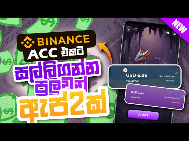 2 Apps can earn money easily emoney sinhala 2025 binance earning app