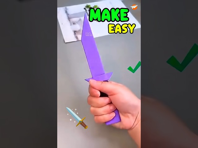 How To Make A Paper Knife 🗡️✅ #diy #shorts