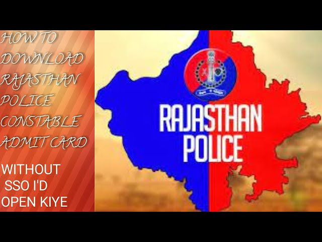 Rajasthan police constable Admit card download कैसे करे | step by step..link in th description box..