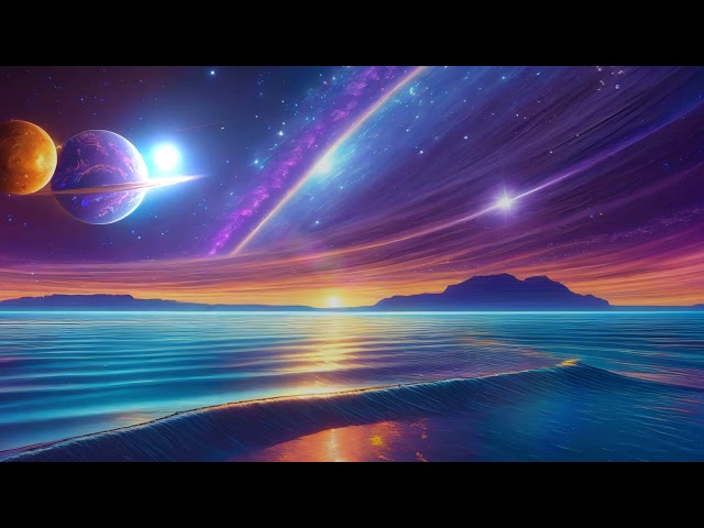 The Ocean Of Another Planet With The Sounds Of Waves For Meditation | 3 Hours