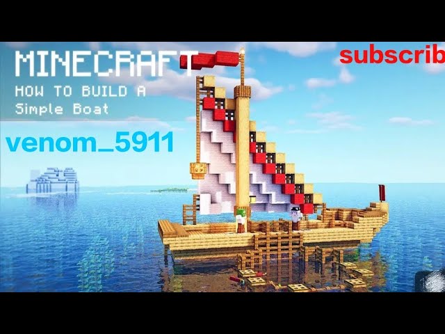 Minecraft: How To Build a Simple Boat1.5 lakh          #minecraftbuildingtechniques ⭐