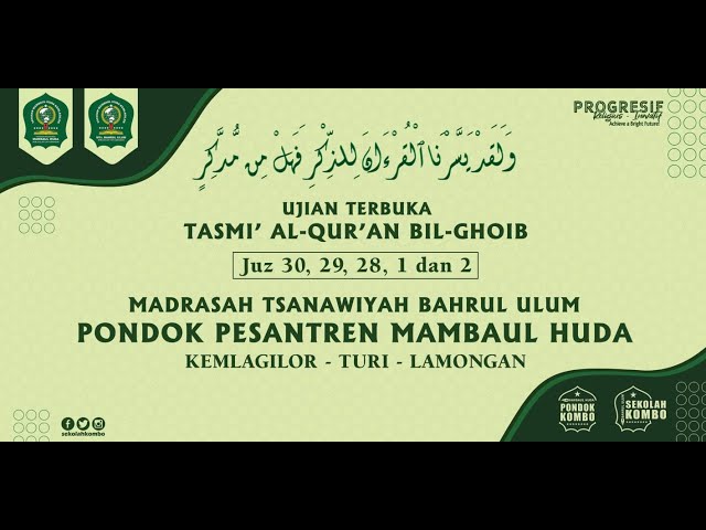 TASMI' AL-QUR'AN  BIL-GHOIB MTs BAHRUL ULUM PP. MAMBAUL ULUM    KEMLAGILOR TURI LAMONGAN