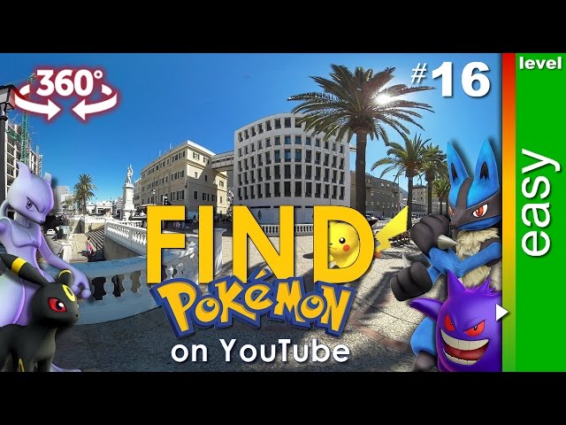 360 video and Pokemon. Find: Pikachu, Umbreon, Gengar, Mewtwo, Lucario (easy) Game 16