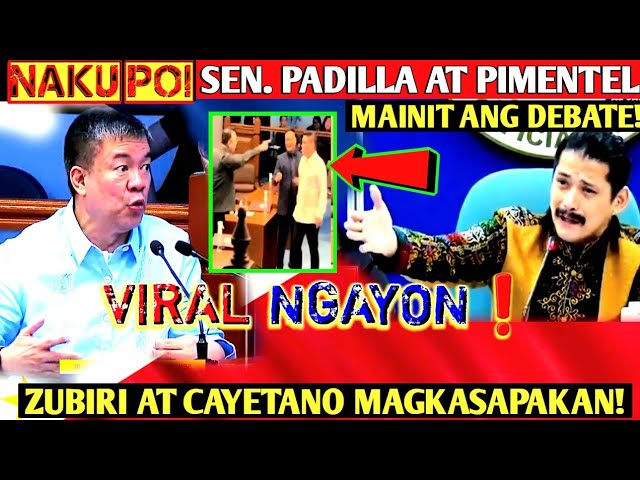 Naku po!Sen. Padilla,Pimentel nagkainitan,Zubiri at Cayetano magkasapakan!