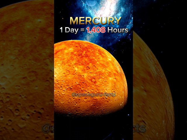 "One Day on Jupiter, Earth, Mercury & Venus – Time Compared"#ytshorts #@Spaceguru-facts