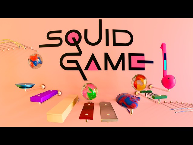 Squid Game Theme Songs on new Amazing Instruments! Marble Music